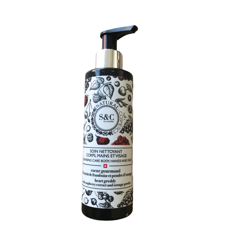 Gel douche corps, mains et visage - Coeur gourmand