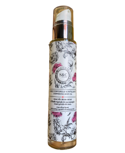 Huile corporelle luxueuse scintillante "Rose de mon Coeur"