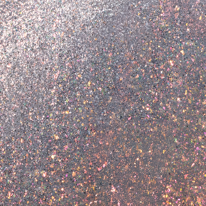 Cat Eye effet - MC1 Paillettes argentées, reflets roses